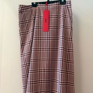 Hugo Boss Red and Black Checkered Trousers